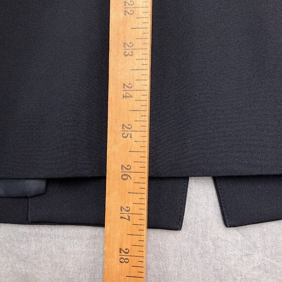 Le Suit Skirt Set Women 8 36/27Wx24L Black‎ Crepe Double Breasted Career Classic - Picture 7 of 15